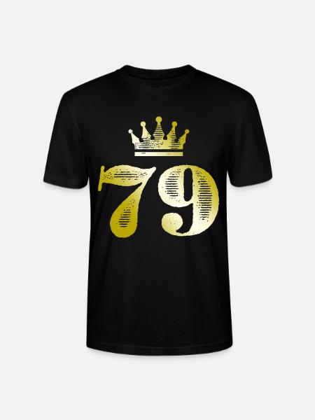 79 Numéro Couronne Or - T-shirt bio CRAFTER Stanley Stella Unisexe - noir