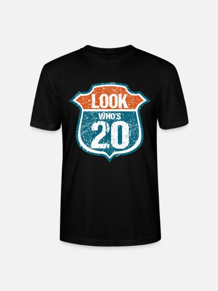 Look who's 20 - Stanley/Stella Unisex Bio-T-Shirt CRAFTER - Schwarz