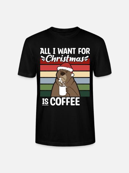Retro Christmas Saying - Stanley/Stella CRAFTER Unisex Organic T-Shirt - black