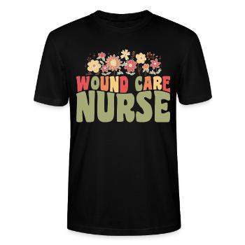 Wound Care Nurse - Stanley/Stella CRAFTER Unisex Organic T-Shirt - black - Front - Alina (178cm) & Michal (187cm)