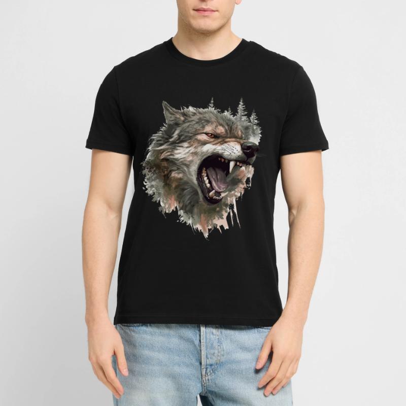 Wolf Wolf Head Scratch Marks Claws Wild Forest Hunter Stanley/Stella CRAFTER Unisex Organic T-Shirt
