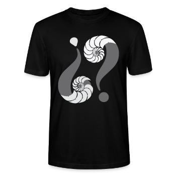 Infinite enigma. 08 Grey - Stanley/Stella CRAFTER Unisex Organic T-Shirt - black - Front - Alina (178cm) & Michal (187cm)