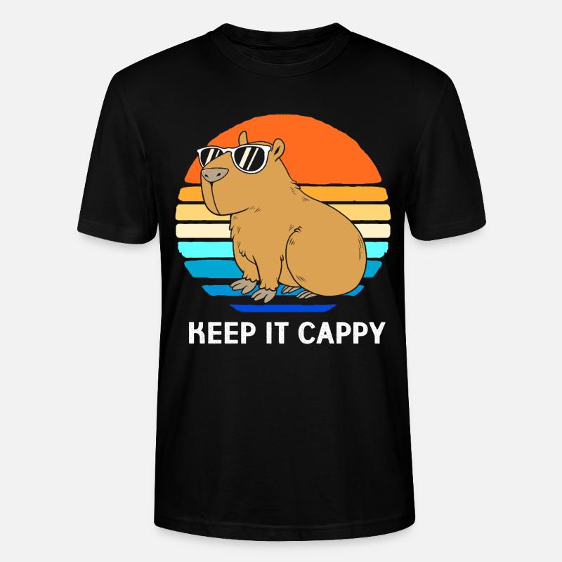 Capybara Capibara - Stanley/Stella Unisex Bio-T-Shirt CRAFTER - Schwarz