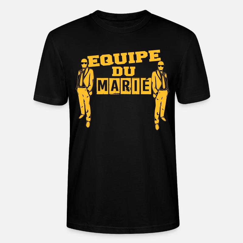 équipe marié 2 - T-shirt bio CRAFTER Stanley Stella Unisexe - noir