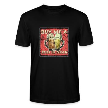 Bachelor - Stanley/Stella CRAFTER Unisex Organic T-Shirt - black - Front - Alina (178cm) & Michal (187cm)
