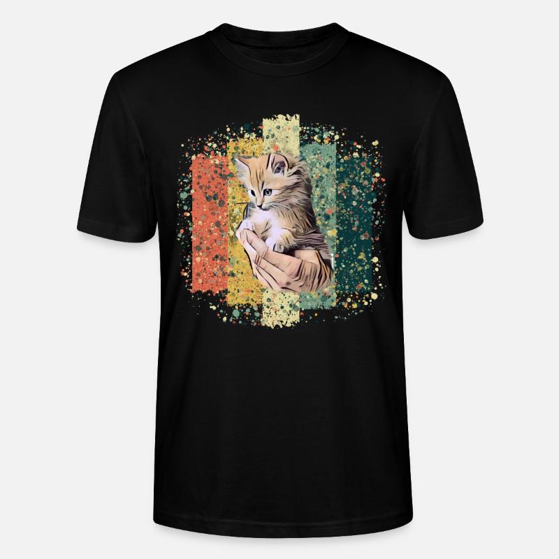 Katze - Stanley/Stella Unisex Bio-T-Shirt CRAFTER - Schwarz
