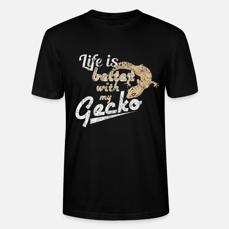 Gecko - Stanley/Stella Unisex Bio-T-Shirt CRAFTER - Schwarz