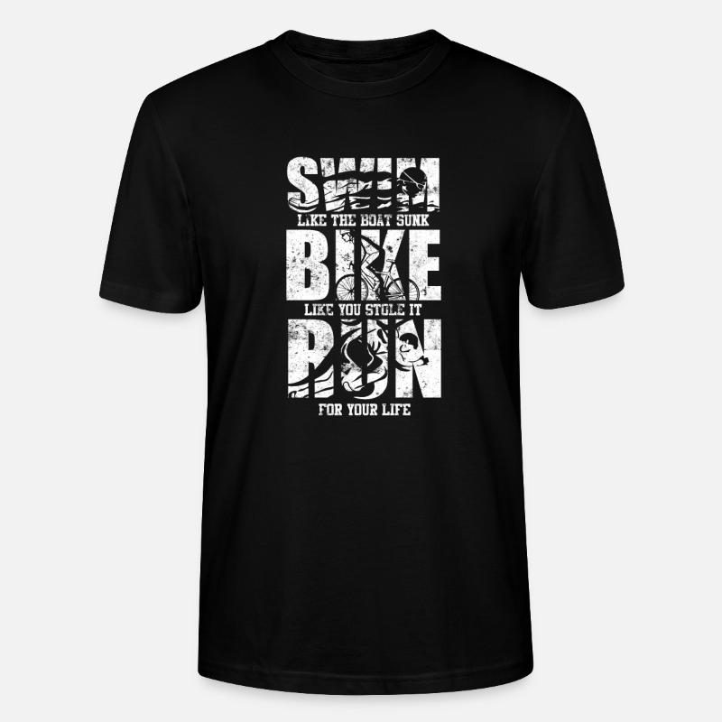 Triathlon triathlet - Stanley/Stella Unisex Bio-T-Shirt CRAFTER - Schwarz