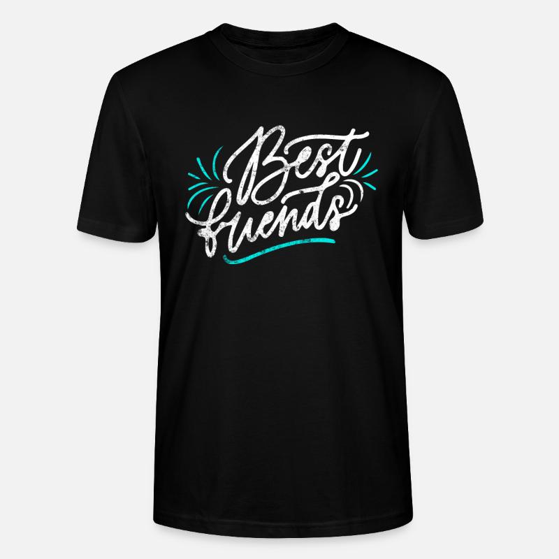 Beste Freunde - Stanley/Stella Unisex Bio-T-Shirt CRAFTER - Schwarz