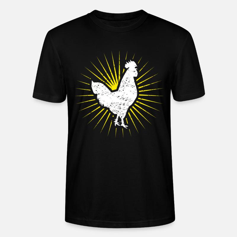 coq symbole - T-shirt bio CRAFTER Stanley Stella Unisexe - noir