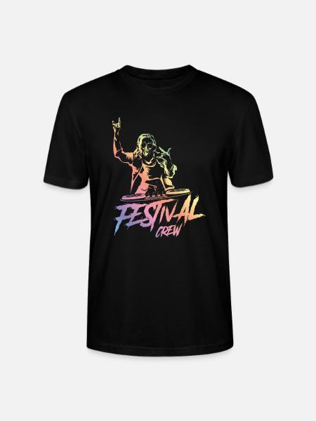 dj festival crew bunt - Stanley/Stella Unisex Bio-T-Shirt CRAFTER - Schwarz