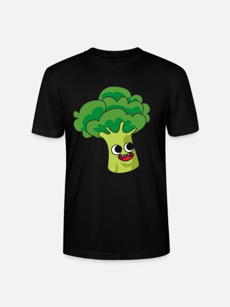 Broccoli Comic Vegan - Stanley/Stella CRAFTER Unisex Organic T-Shirt - black