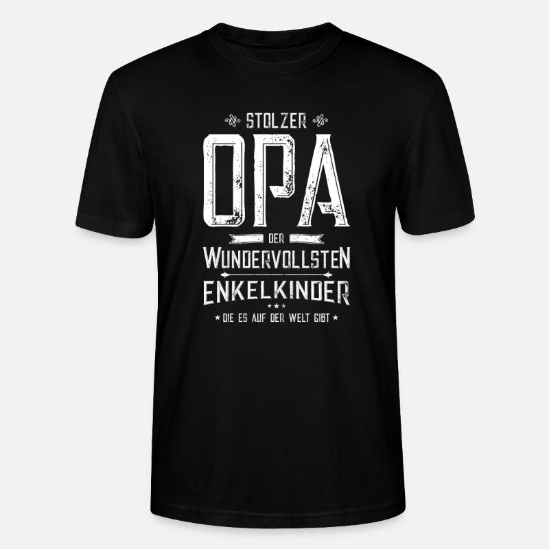 Stolzer Opa - Stanley/Stella Unisex Bio-T-Shirt CRAFTER - Schwarz