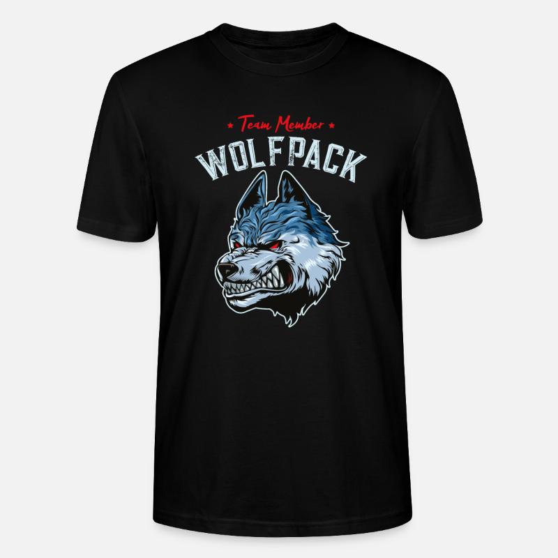 wolf wolfpack team - Stanley/Stella Unisex Bio-T-Shirt CRAFTER - Schwarz