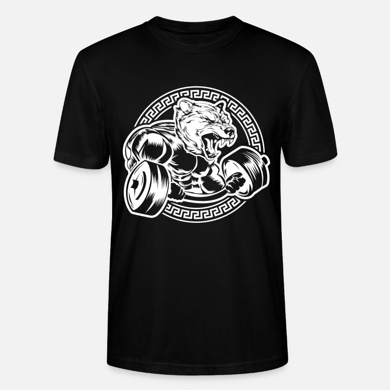 Bear beast workout - Stanley/Stella CRAFTER Unisex Organic T-Shirt - black
