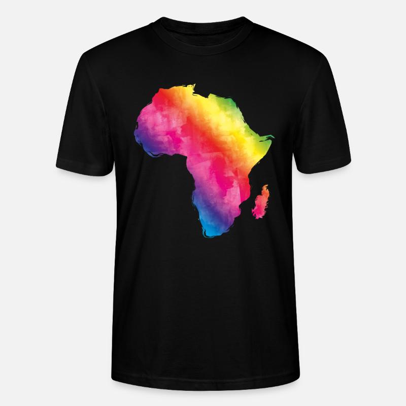 afrika bunt - Stanley/Stella Unisex Bio-T-Shirt CRAFTER - Schwarz