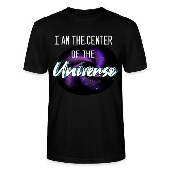 Astronaut Astronomy Space Gift 1 - T-shirt bio CRAFTER Stanley Stella Unisexe - noir - Devant - Alina (178cm) & Michal (187cm)