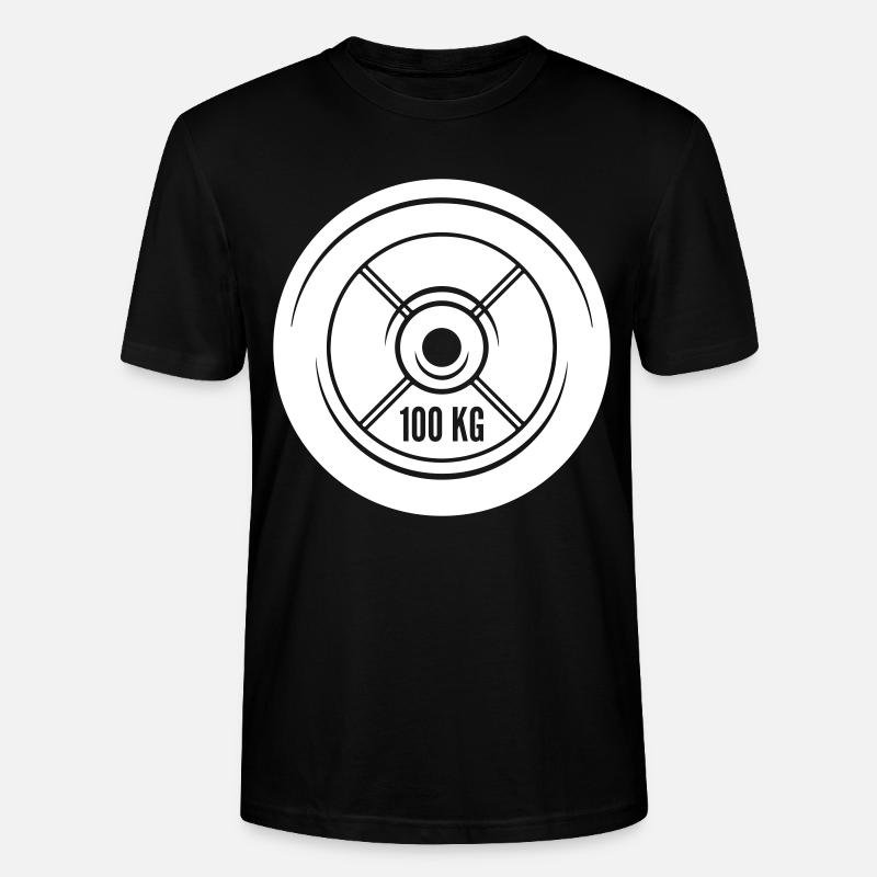 haltères symbole poids - T-shirt bio CRAFTER Stanley Stella Unisexe - noir