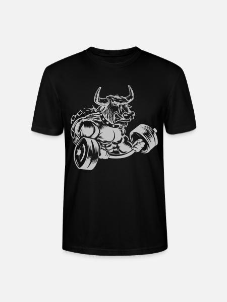 Bulle Beast Stier Hantel Fitness - Stanley/Stella Unisex Bio-T-Shirt CRAFTER - Schwarz