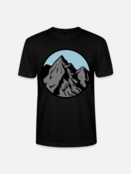 berge symbol - Stanley/Stella Unisex Bio-T-Shirt CRAFTER - Schwarz