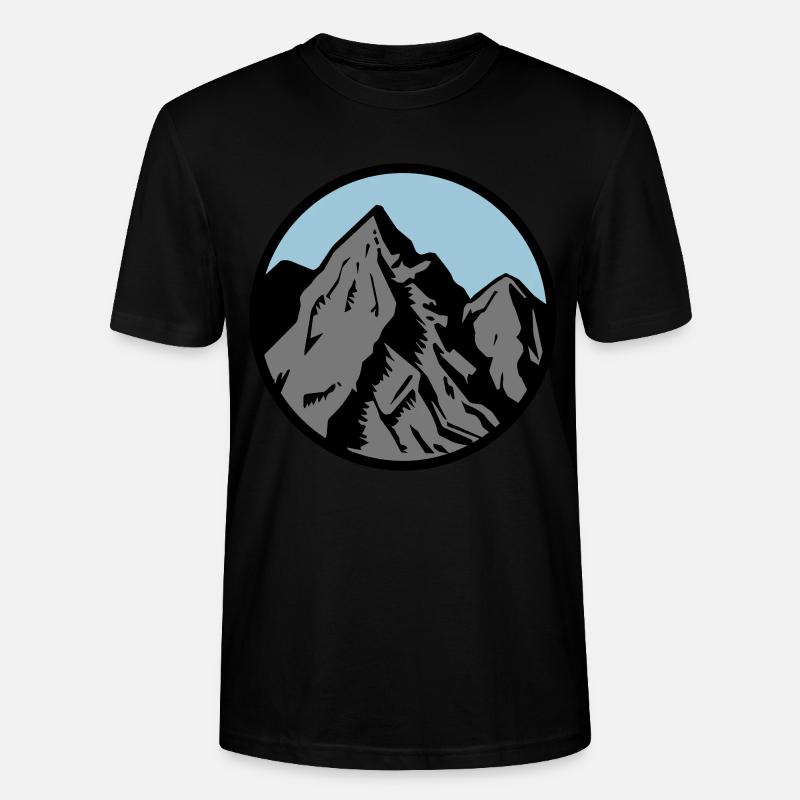 berge symbol - Stanley/Stella Unisex Bio-T-Shirt CRAFTER - Schwarz