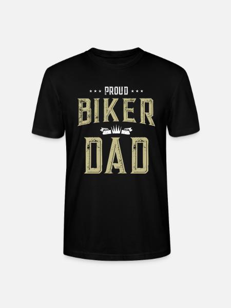 Proud biker dad motorcycle - Stanley/Stella CRAFTER Unisex Organic T-Shirt - black