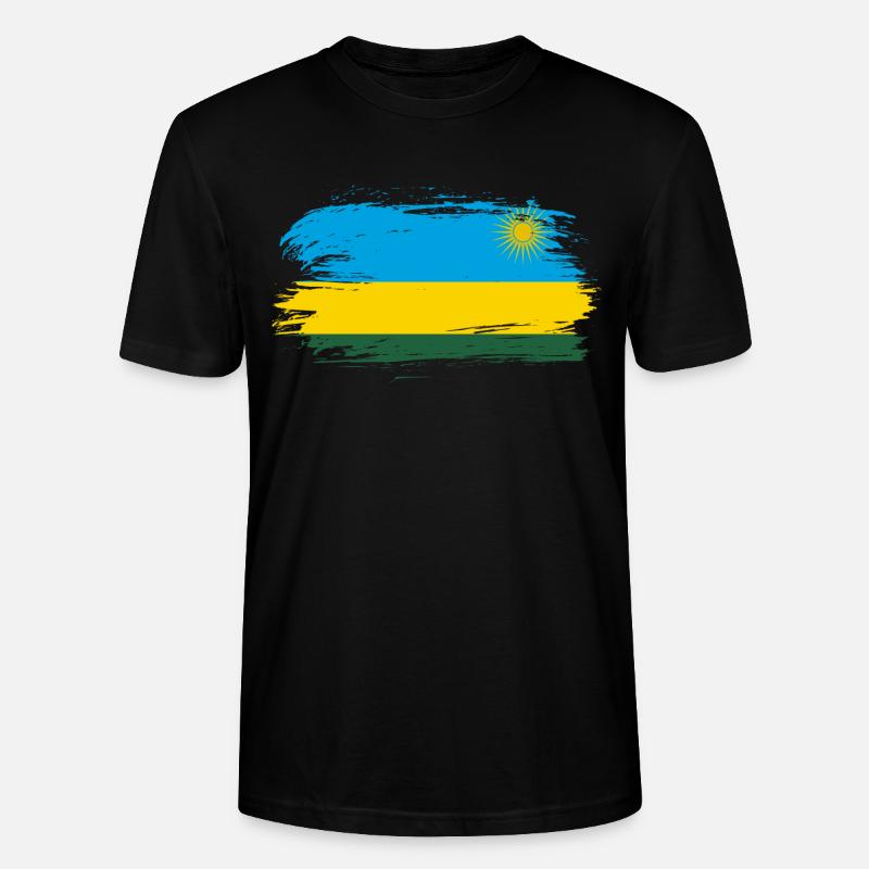 Drapeau du Rwanda drapeau - T-shirt bio CRAFTER Stanley Stella Unisexe - noir