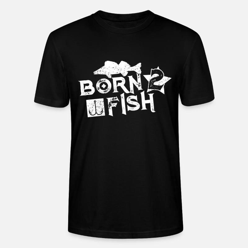 Né pour pêcher Pêche Pêche - T-shirt bio CRAFTER Stanley Stella Unisexe - noir