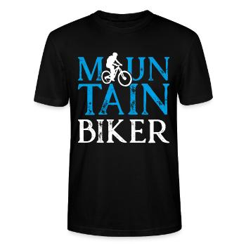 Mountain bikers - Stanley/Stella CRAFTER Unisex Organic T-Shirt - black - Front - Alina (178cm) & Michal (187cm)
