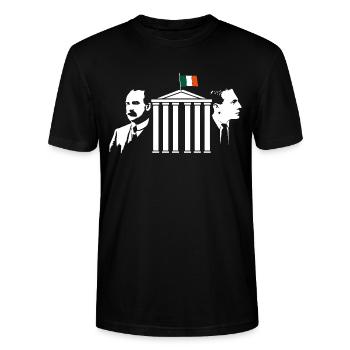 Pearse & Connolly The GPO - Stanley/Stella CRAFTER Unisex Organic T-Shirt - black - Front - Alina (178cm) & Michal (187cm)