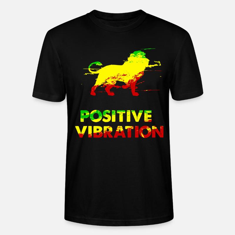 Lion Positive vibration Rasta raggae - T-shirt bio CRAFTER Stanley Stella Unisexe - noir