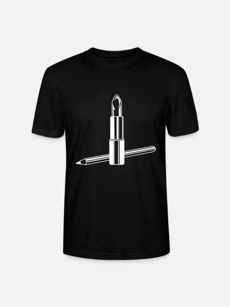 Lipstick Symbol Make up - Stanley/Stella CRAFTER Unisex Organic T-Shirt - black
