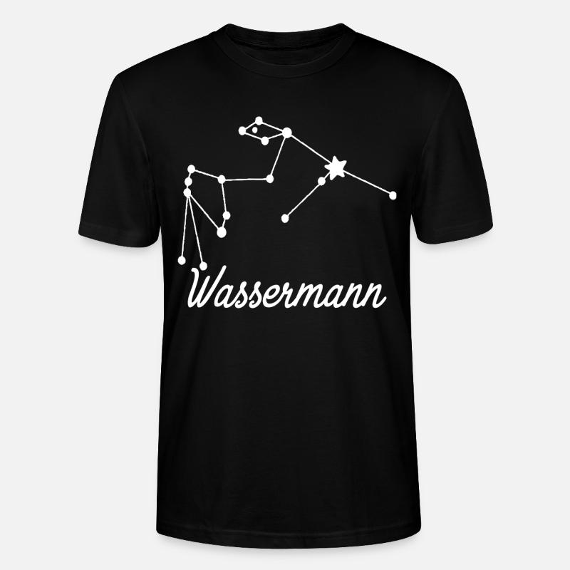 Sternzeichen Wassermann - Tierkreiszeichen - Stanley/Stella Unisex Bio-T-Shirt CRAFTER - Schwarz