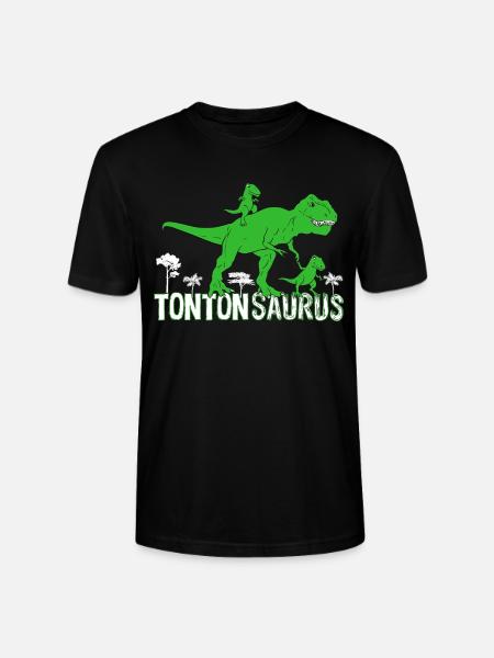 Mon Super Tonton Dinosaure - T-shirt bio CRAFTER Stanley Stella Unisexe - noir