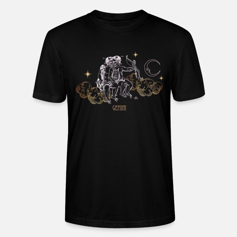 Gemini Constellation Celestial Map - Stanley/Stella CRAFTER Unisex Organic T-Shirt - black