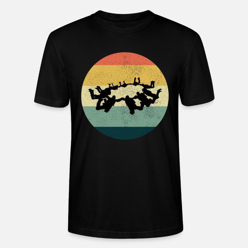 Skydiving Parachute Skydive Skydiver Parachuting - Stanley/Stella CRAFTER Unisex Organic T-Shirt - black