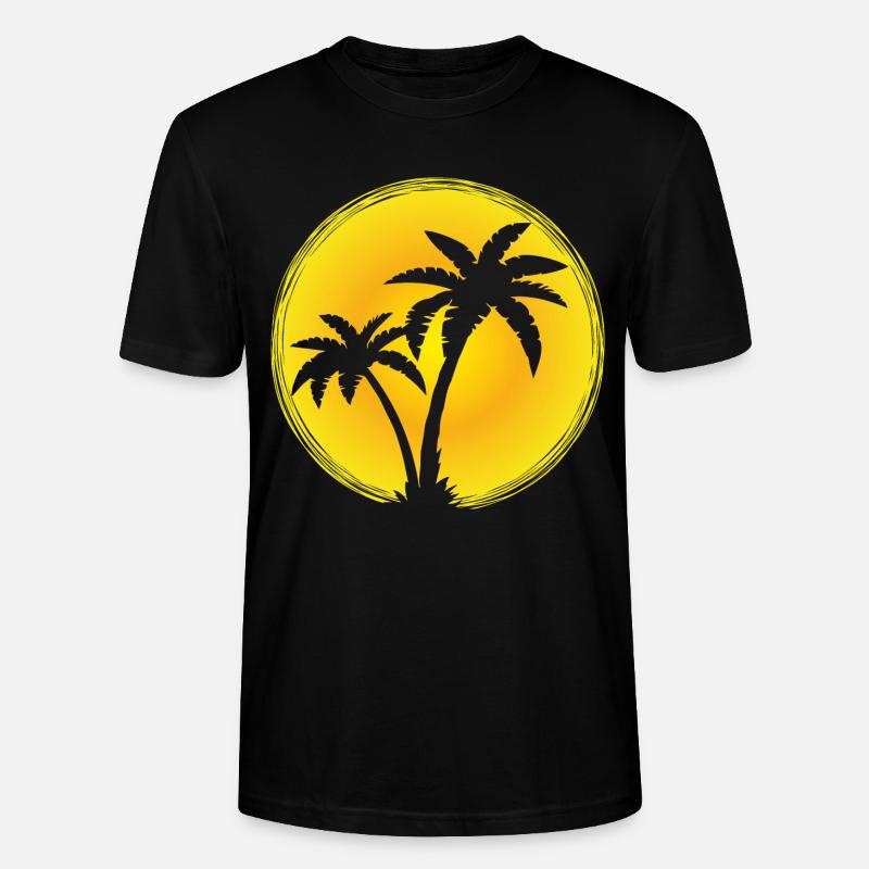 Palmier Soleil - T-shirt bio CRAFTER Stanley Stella Unisexe - noir