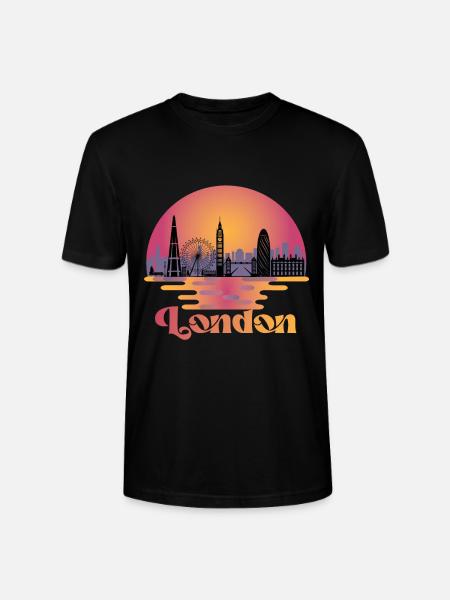 Londres Skyline Royaume-Uni Voyage - T-shirt bio CRAFTER Stanley Stella Unisexe - noir