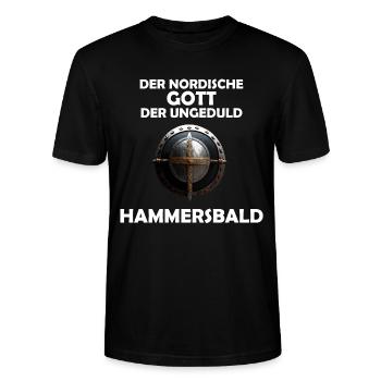Wikinger Hammersbald Nordische Mythologie Ungeduld - Stanley/Stella Unisex Bio-T-Shirt CRAFTER - Schwarz - Vorne - Alina (178cm) & Michal (187cm)