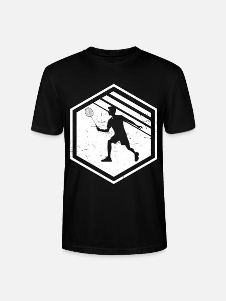 Herren Badmintonspieler Federball Badminton - Stanley/Stella Unisex Bio-T-Shirt CRAFTER - Schwarz