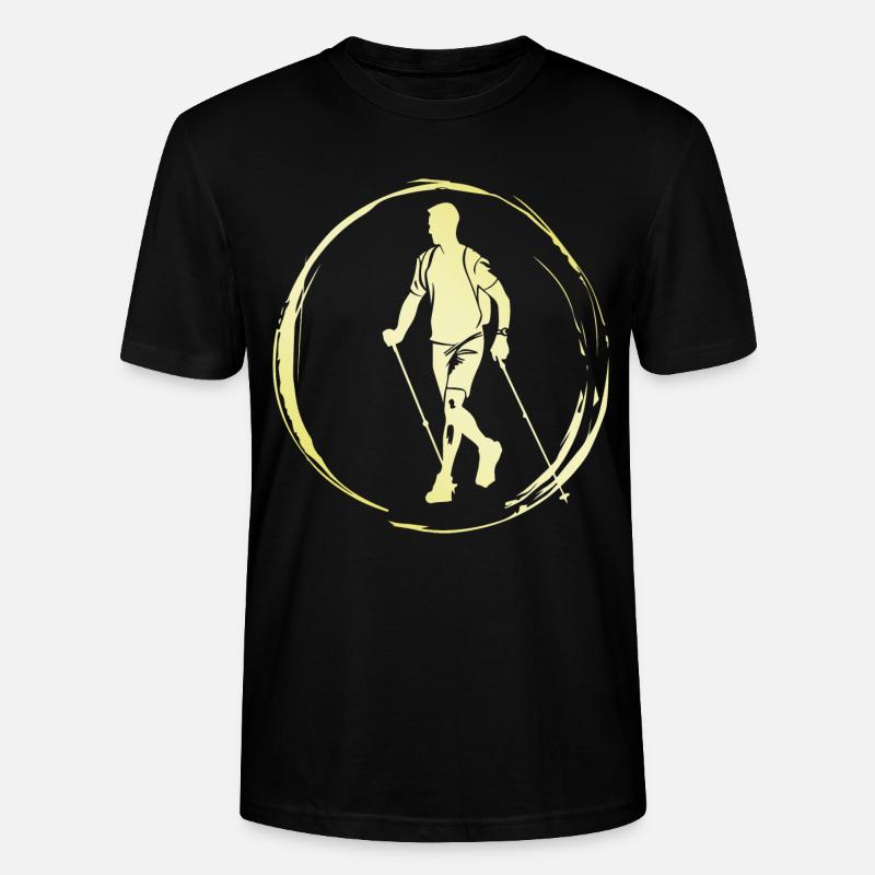 Nordic Walking Mann - Stanley/Stella Unisex Bio-T-Shirt CRAFTER - Schwarz