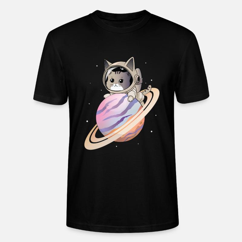 Chat de l’espace - T-shirt bio CRAFTER Stanley Stella Unisexe - noir