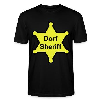 Dorfsheriff - Stanley/Stella Unisex Bio-T-Shirt CRAFTER - Schwarz - Vorne - Alina (178cm) & Michal (187cm)