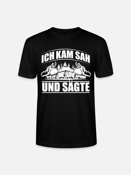 WOODEN SAW CHAINSAW GIFT FOREST FÖRSTER PROFESSION - Stanley/Stella CRAFTER Unisex Organic T-Shirt - black