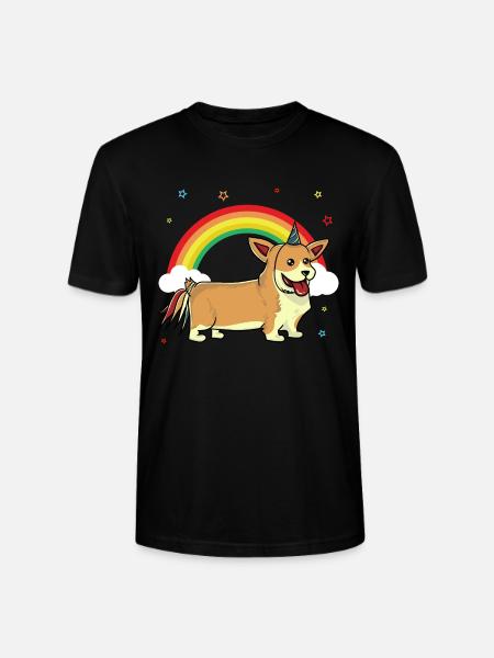 Corgi Unicorn Corgicorn Welsh Corgi Cardigan - Stanley Stella CRAFTER unisex økologisk-T-shirt - sort