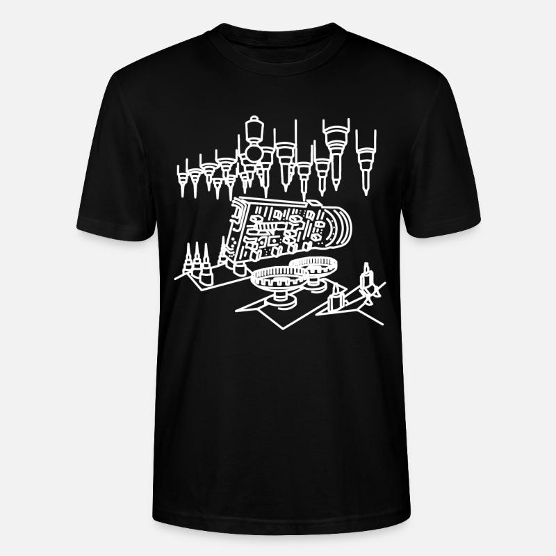 Fraiseuse CNC - T-shirt bio CRAFTER Stanley Stella Unisexe - noir
