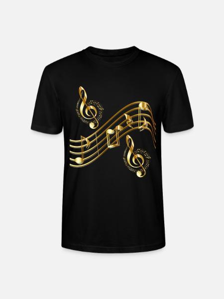 Music: sheet music, scale - Stanley/Stella CRAFTER Unisex Organic T-Shirt - black
