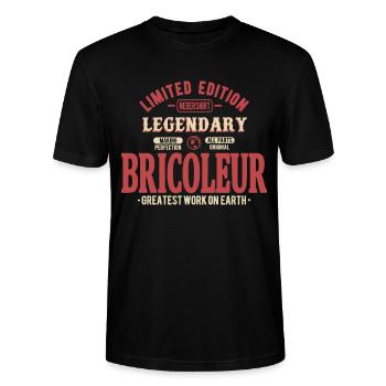 Bricoleur - T-shirt bio CRAFTER Stanley Stella Unisexe - noir - Devant - Alina (178cm) & Michal (187cm)