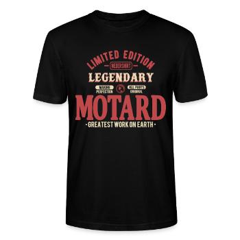 Motard - T-shirt bio CRAFTER Stanley Stella Unisexe - noir - Devant - Alina (178cm) & Michal (187cm)