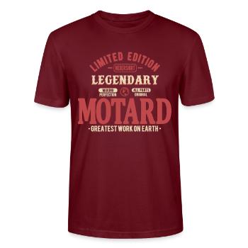 Motard - T-shirt bio CRAFTER Stanley Stella Unisexe - bordeaux - Devant - Alina (178cm) & Michal (187cm)